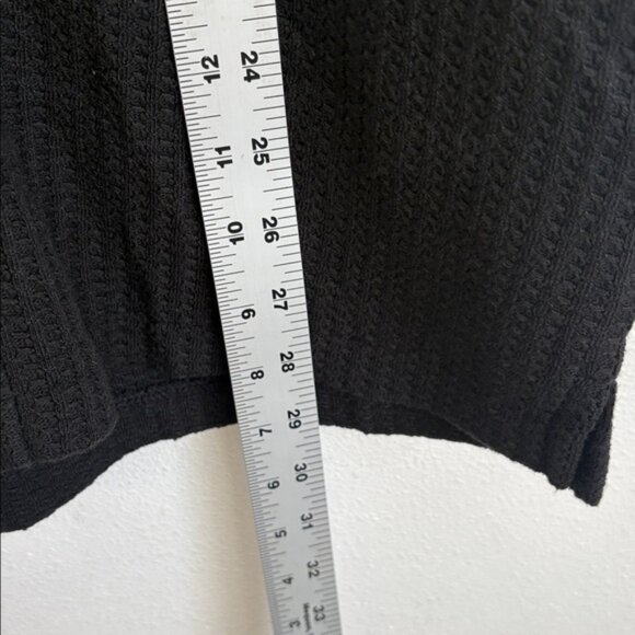 J. Crew Short-sleeve textured camp shirt Medium Waffle Knit Shirt Black - Picture 6 of 8